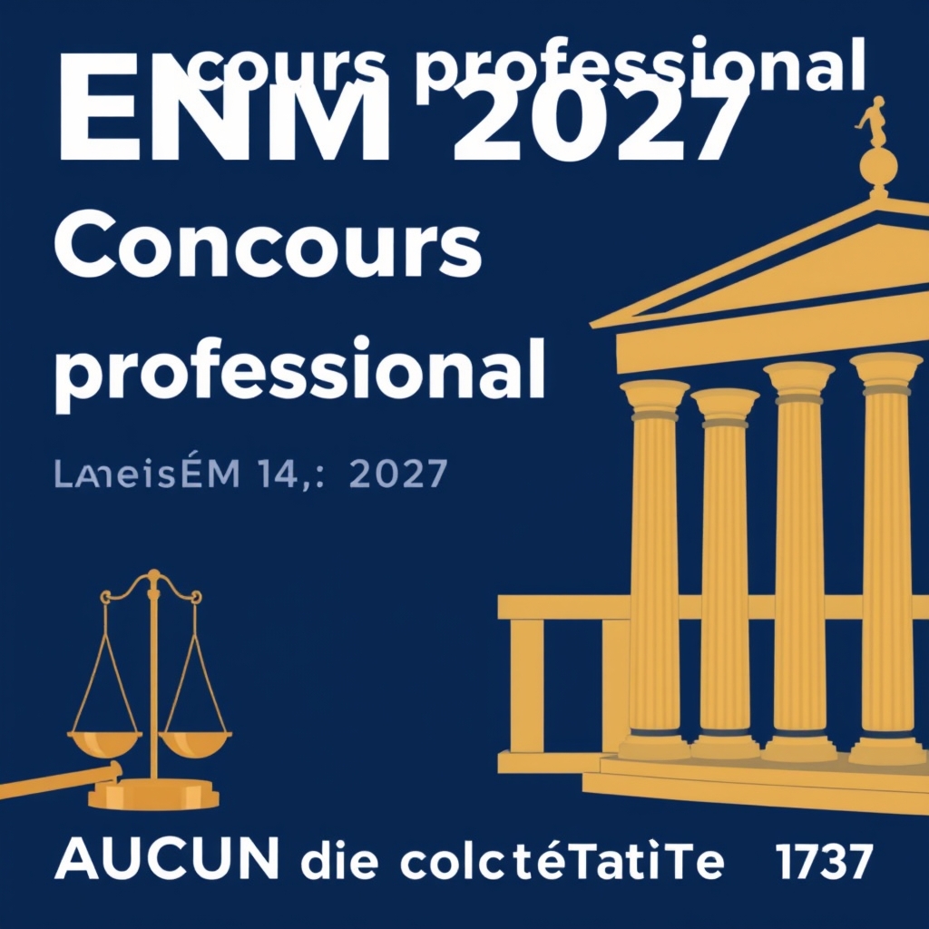 Concours professionnel ENM 2027 — clôture des inscriptions