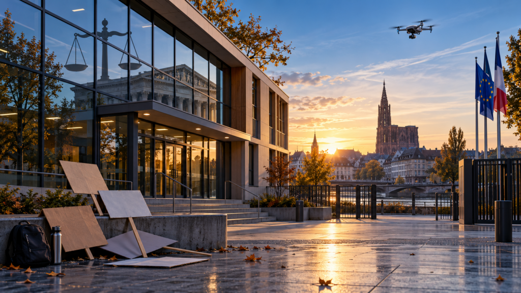 Lycée à Strasbourg, liberté de rassemblement et surveillance par drone